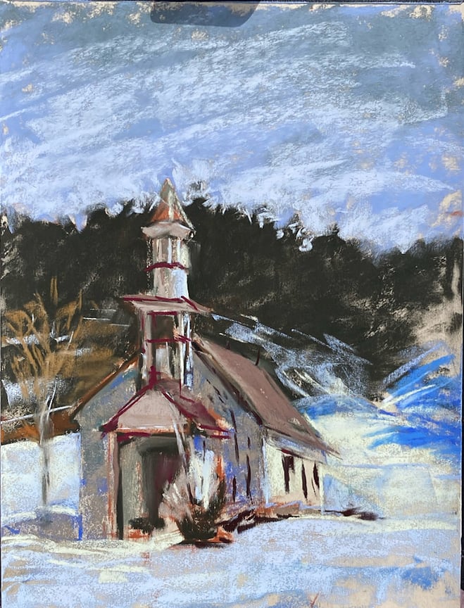 Old Pagosa Chapel by Elizabeth G Neer 