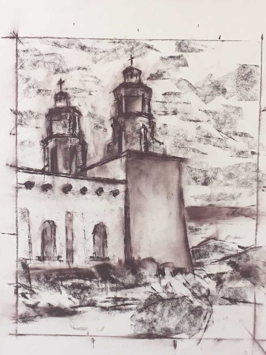 Study for San Luis Chapel by Elizabeth G Neer, Image 1.