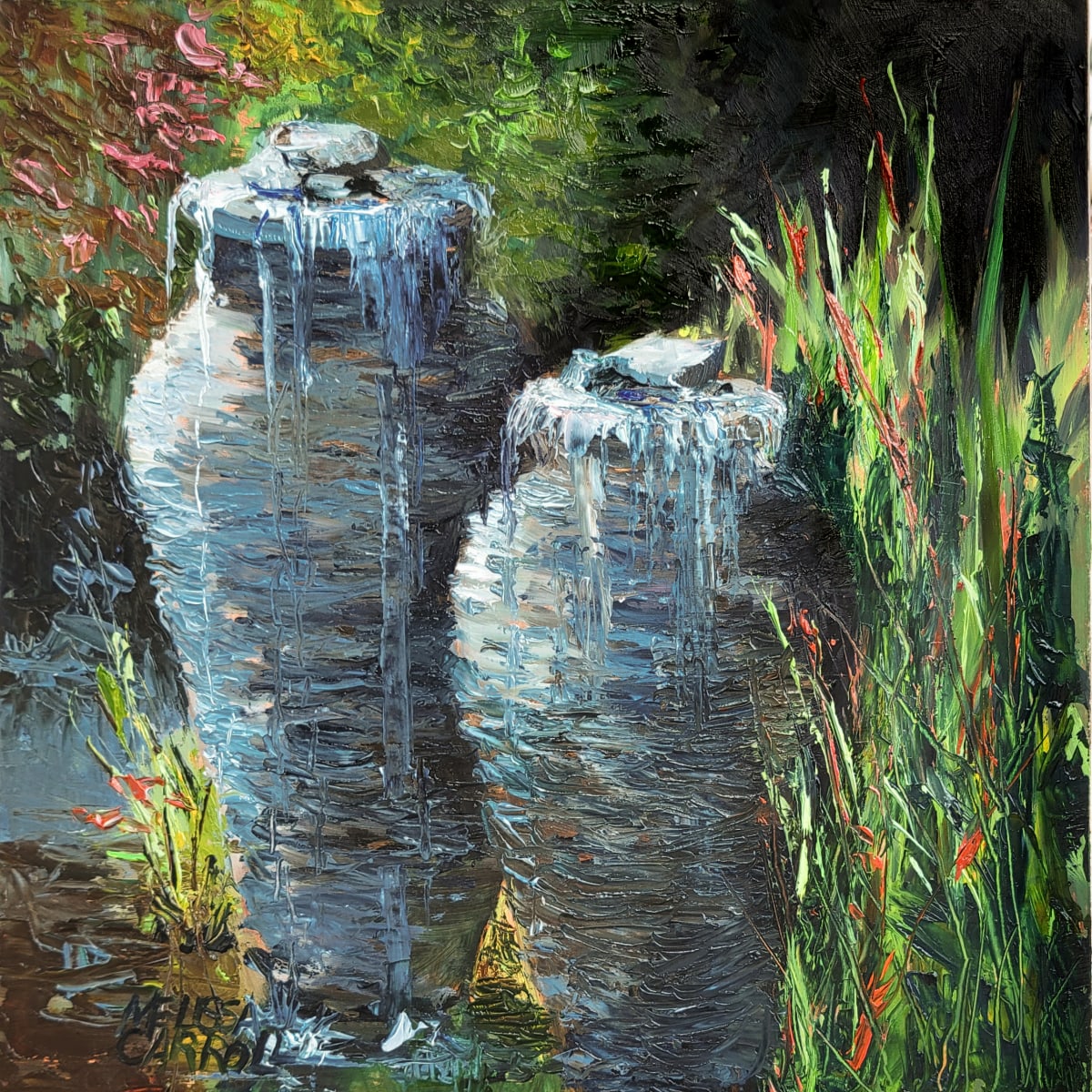 Double Serenity by Melissa Carroll  Image: Plein air finished in the studio from memory and imagination 