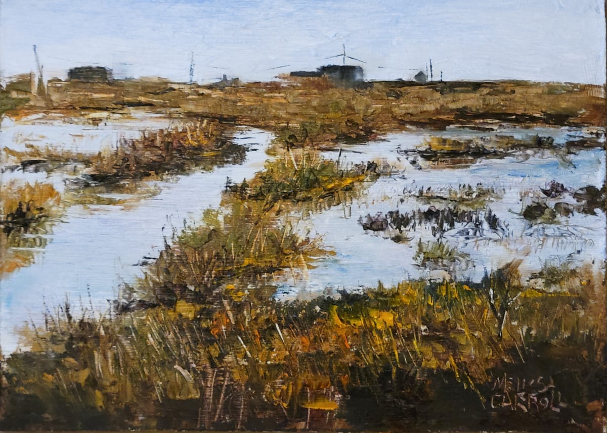Ape Hole Marsh by Melissa Carroll  Image: Plein air, palette knife 