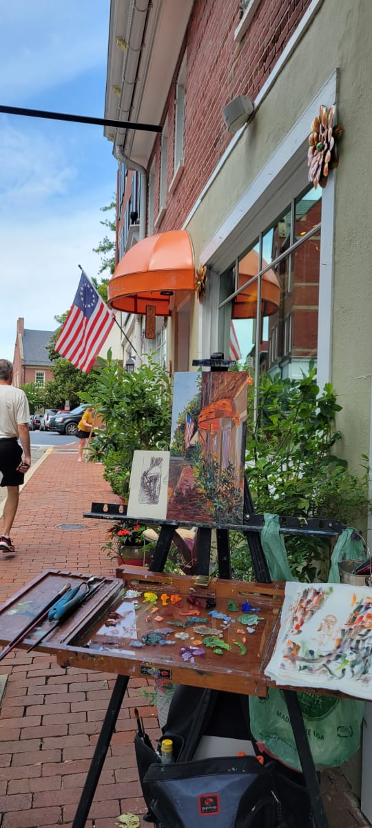 Orange Awning by Melissa Carroll  Image: Plein Air Quick Draw