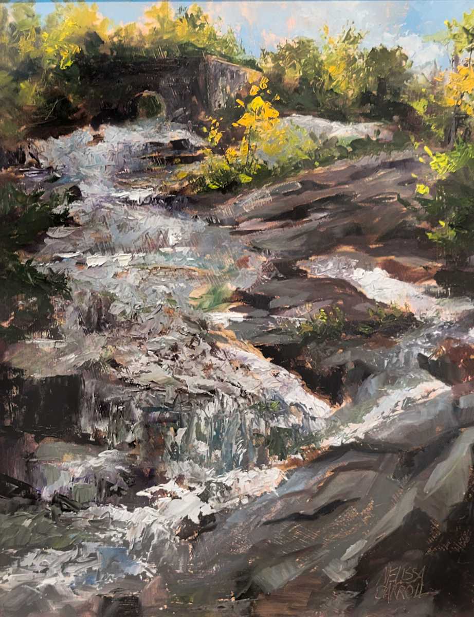 La Chute River Upper Falls by Melissa Carroll  Image: Plein Air