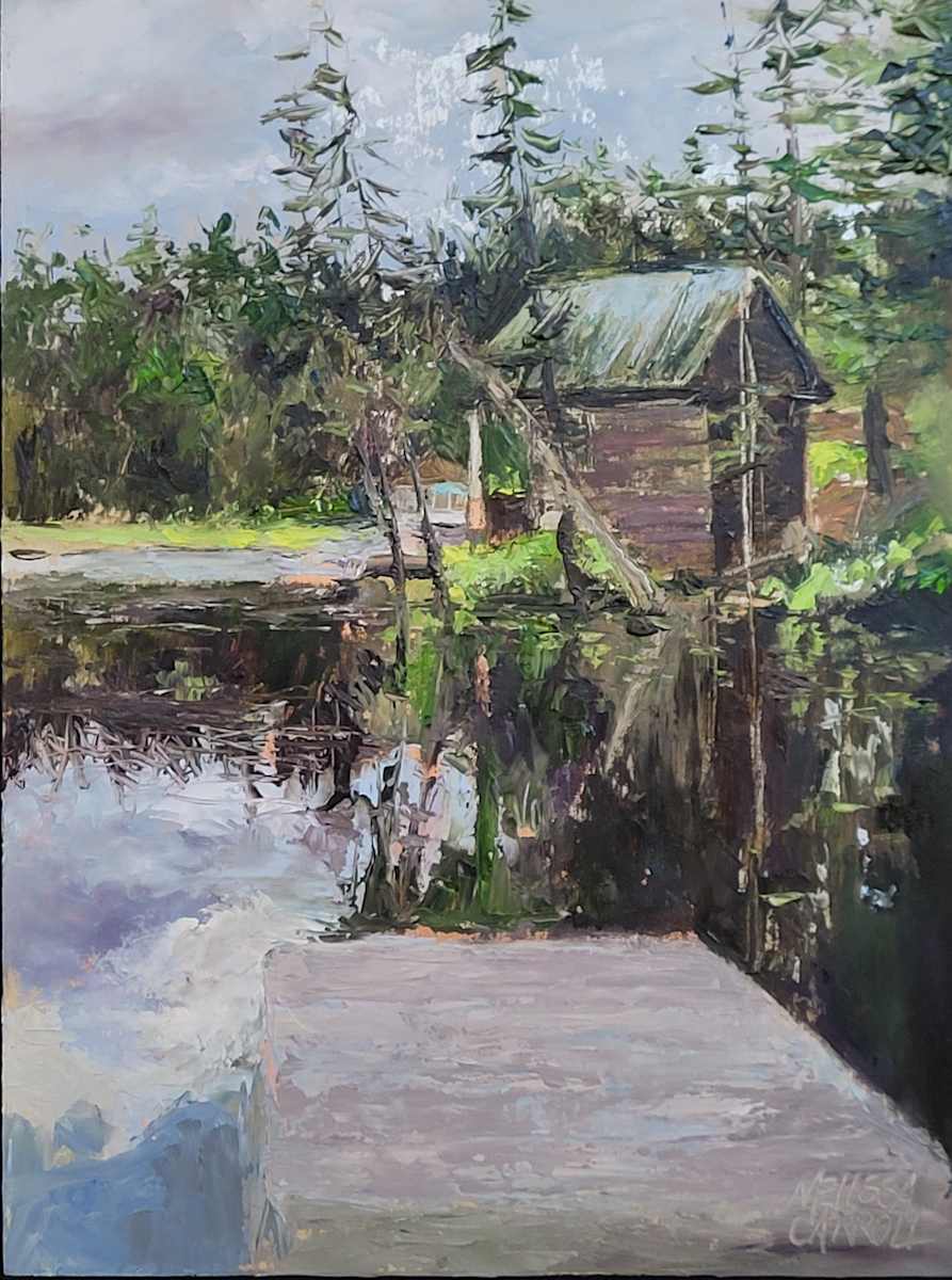 Boathouse on Rainbow Lake by Melissa Carroll, Image 1.