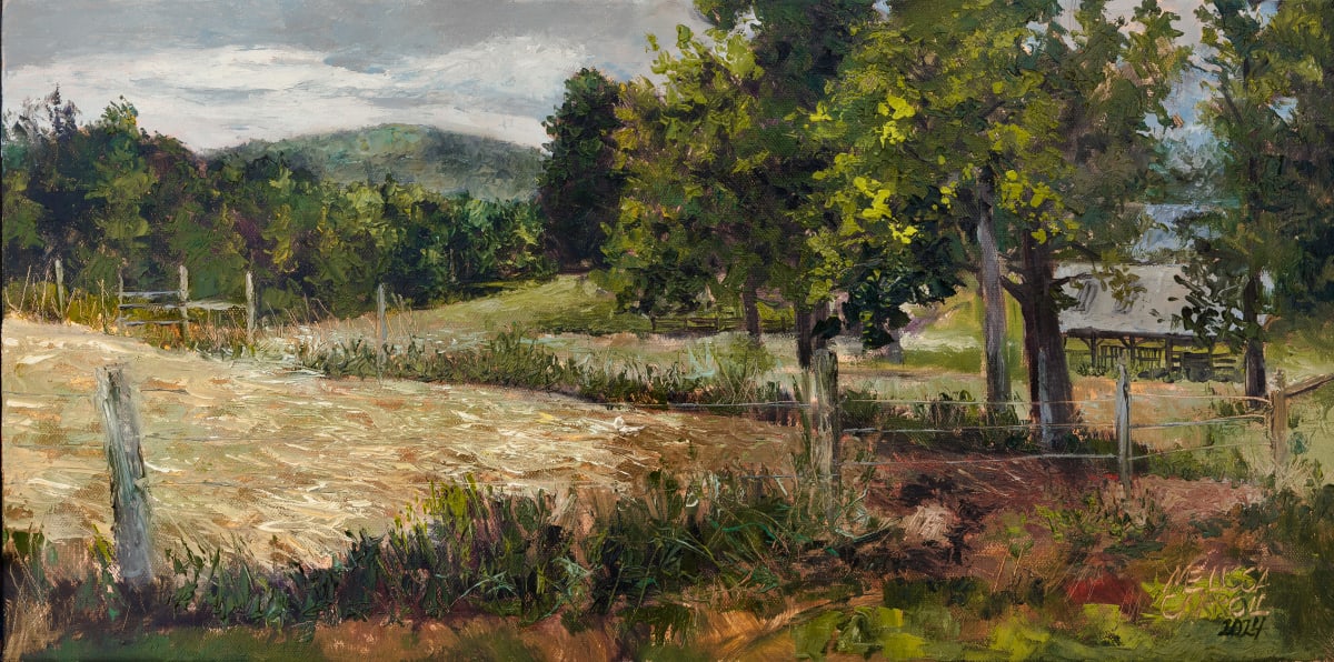 Hayfield by Melissa Carroll  Image: Plein Air Oil using palette knife