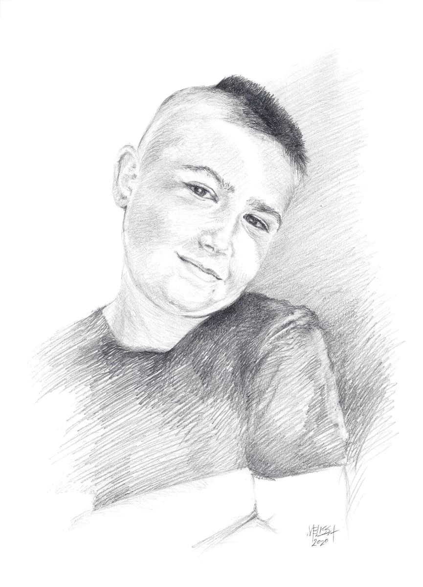 Pre-Teen Portrait Commission  Image: Drawn from client photo