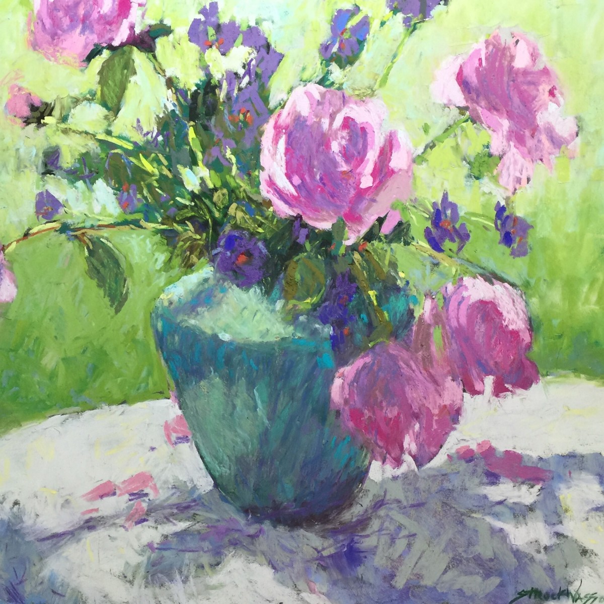 Peony Still Life by carol strock wasson 