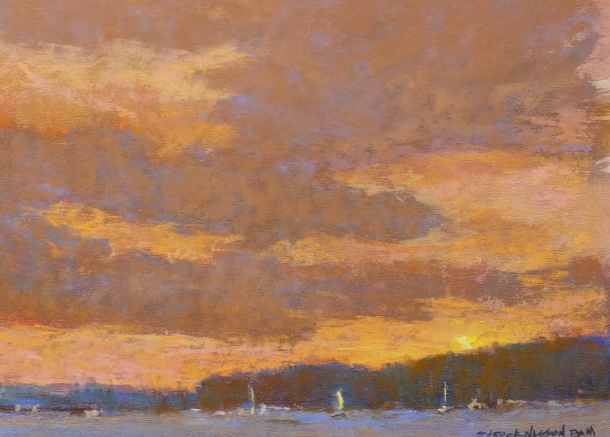 Sunset on the Lake by carol strock wasson 