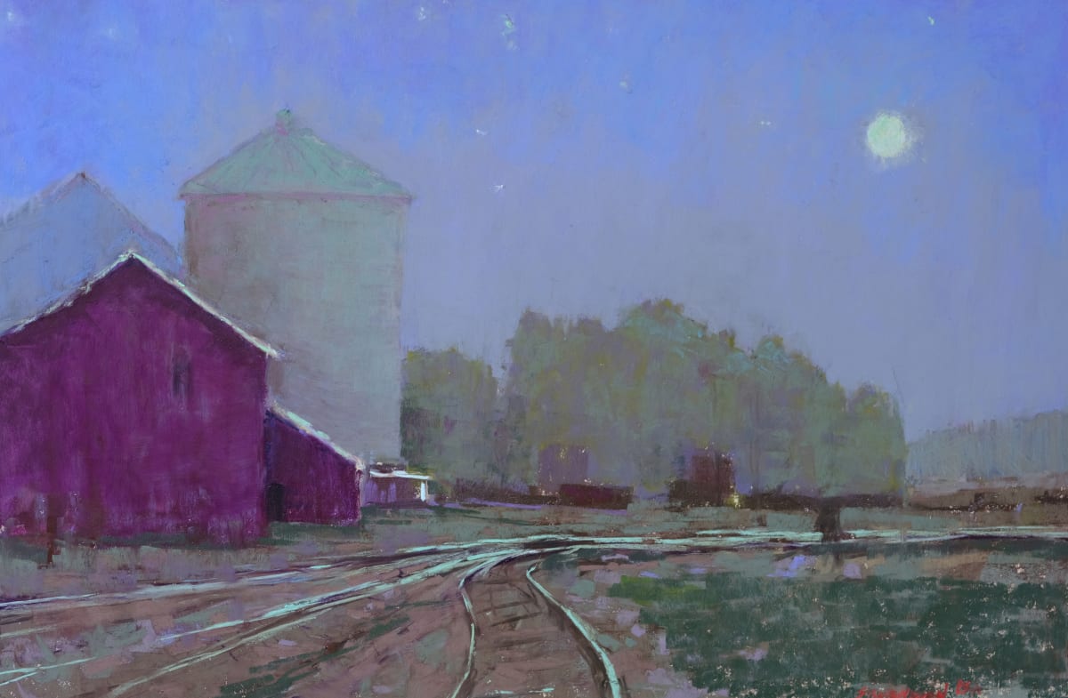 Moonlight on the RRtracks by carol strock wasson 