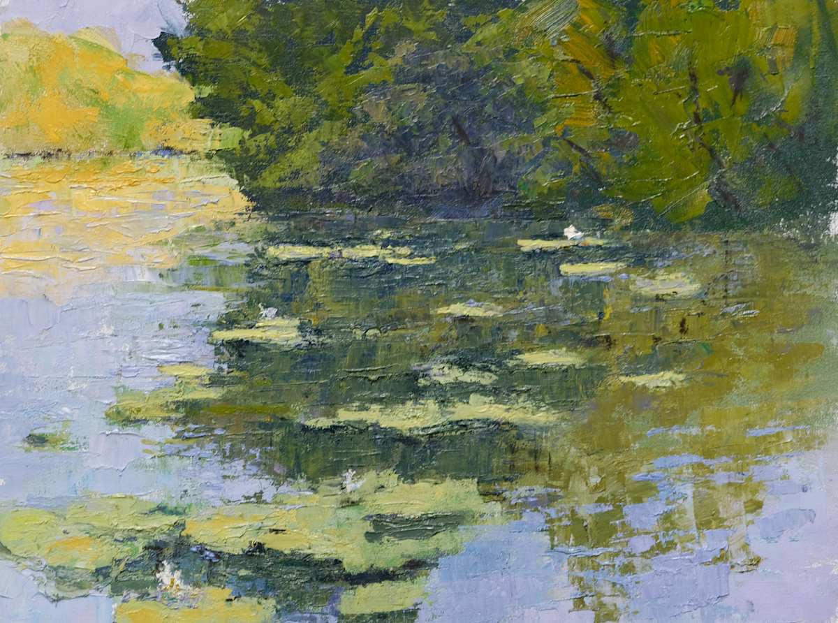Waterlilies Oil by carol strock wasson 