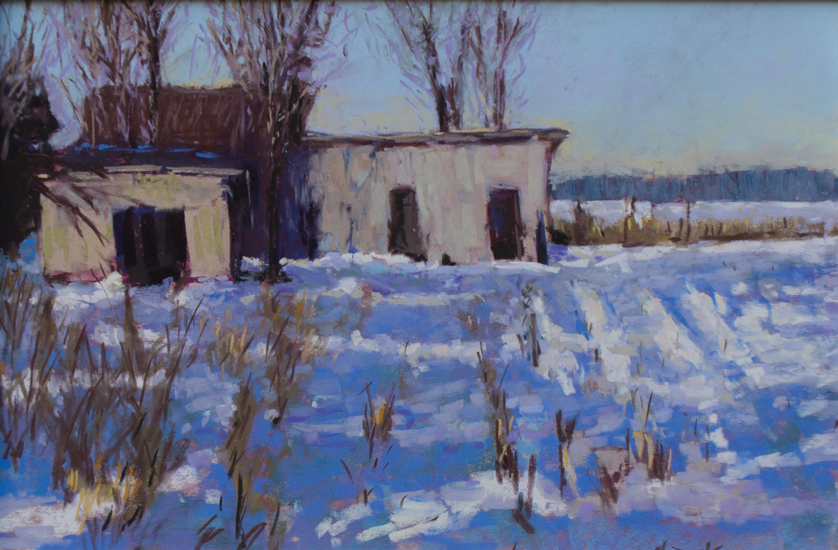 Winter Cornfield #2 by carol strock wasson 