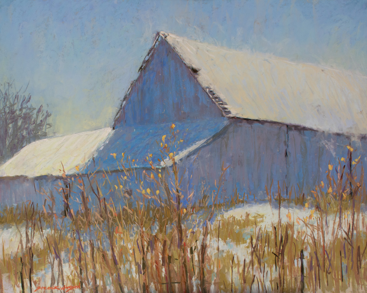 Winter Barn by carol strock wasson 