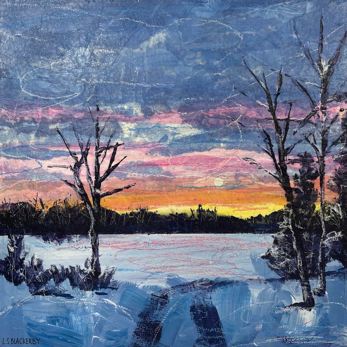 Pink Snow by Linda Blackerby Art 