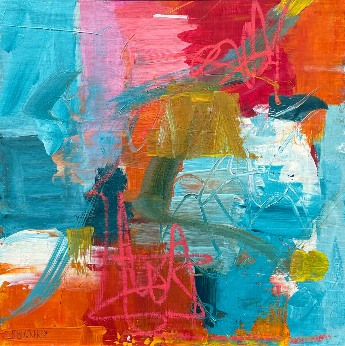 Scarlet Tides by Linda Blackerby Art, Image 2.