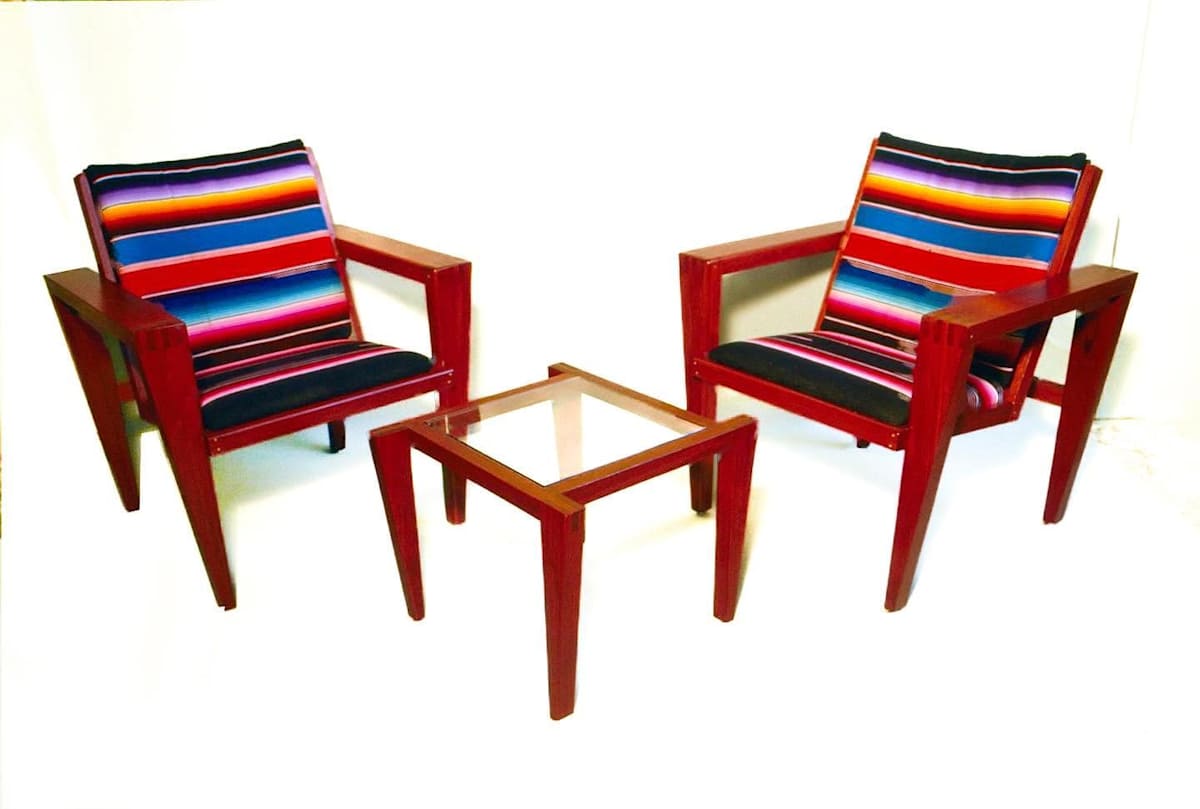 Rancho Chico Chairs and table by David Fobes, Image 2.