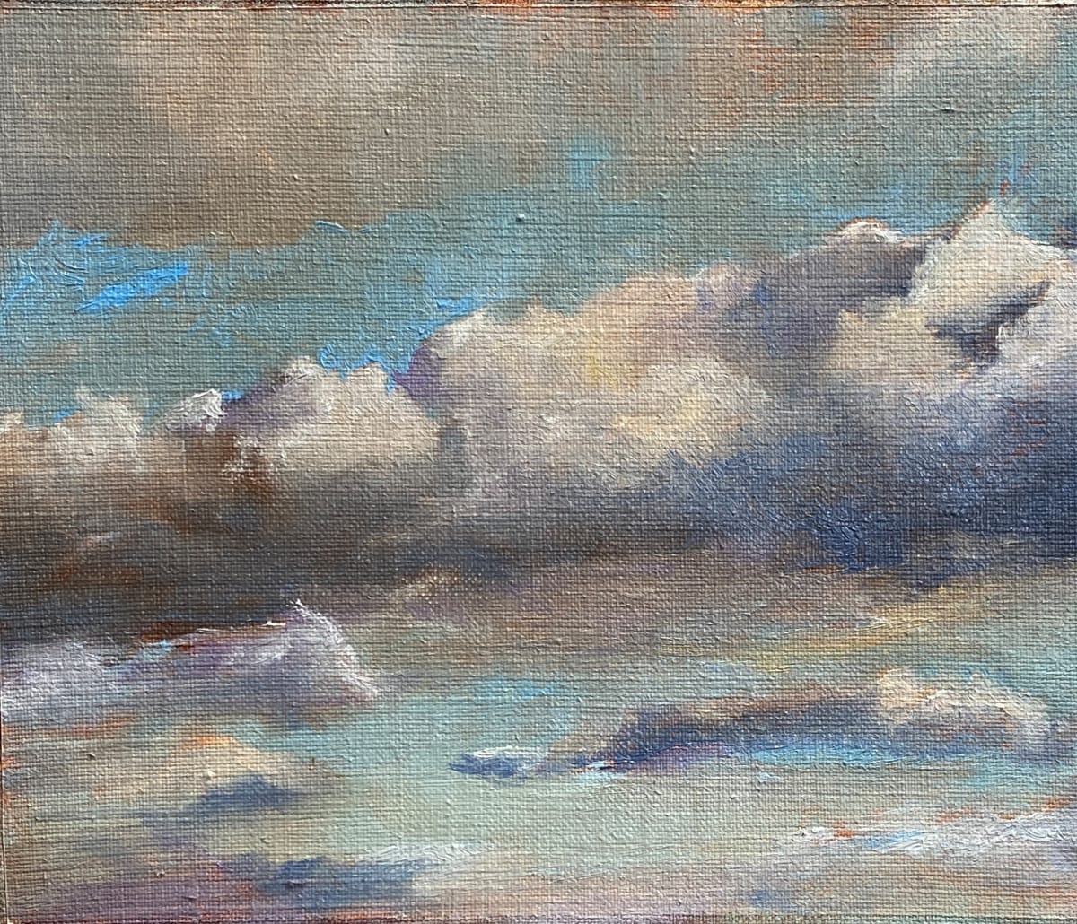 The Weight of Clouds by Rosemary Pergolizzi  Image: 4 x 6” oil on Linen