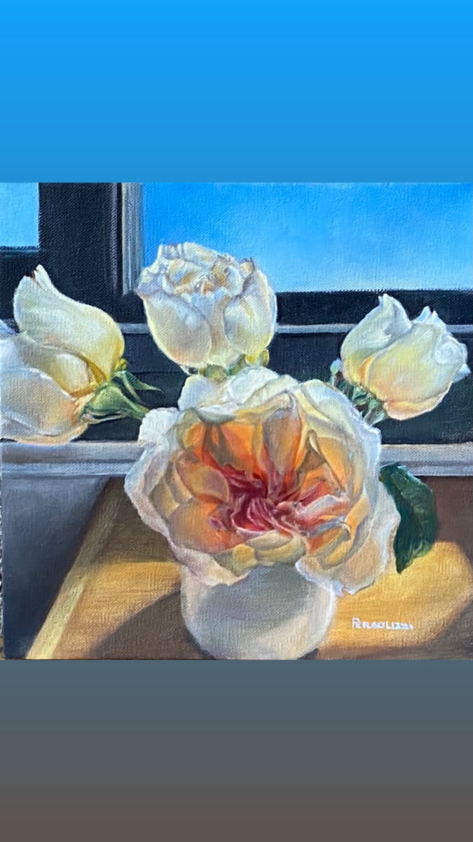 Revealing Light by Rosemary Pergolizzi  Image: #4th in a series of O’Hara Rose paintings 