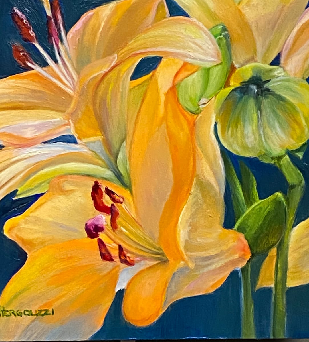 Covid Lillies  Image: Painted while waiting out Covid quarantine at home.