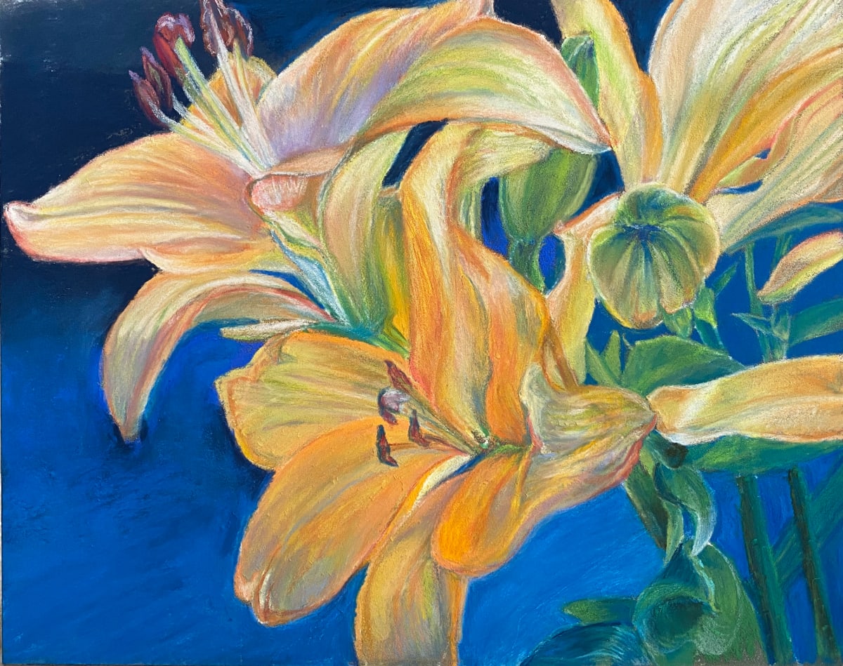 Blue Afternoon Bloom by Rosemary Pergolizzi  Image: Experiment in Pastels