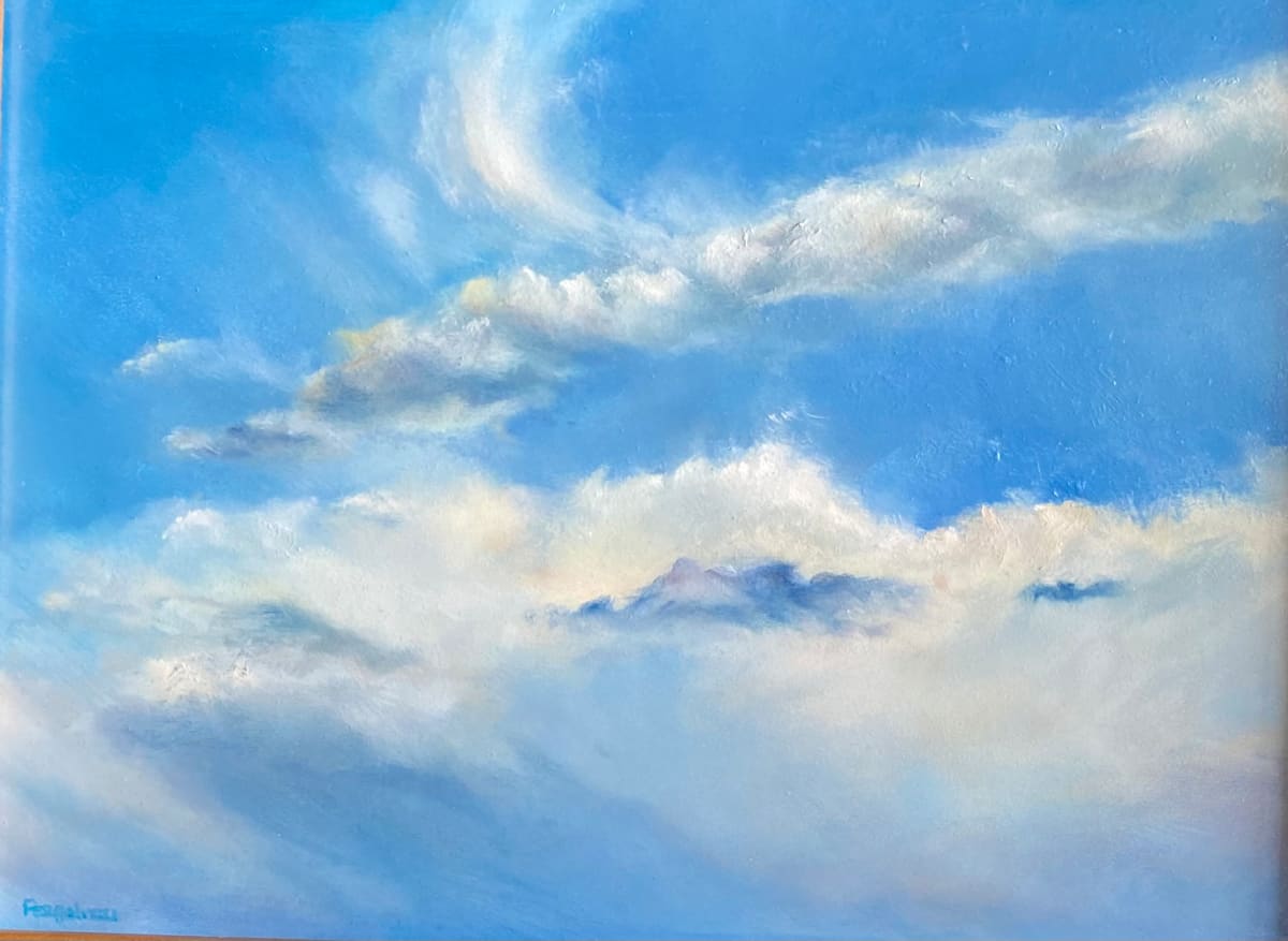 Letting Go by Rosemary Pergolizzi  Image: Clouds come and go as I look out my studio window.