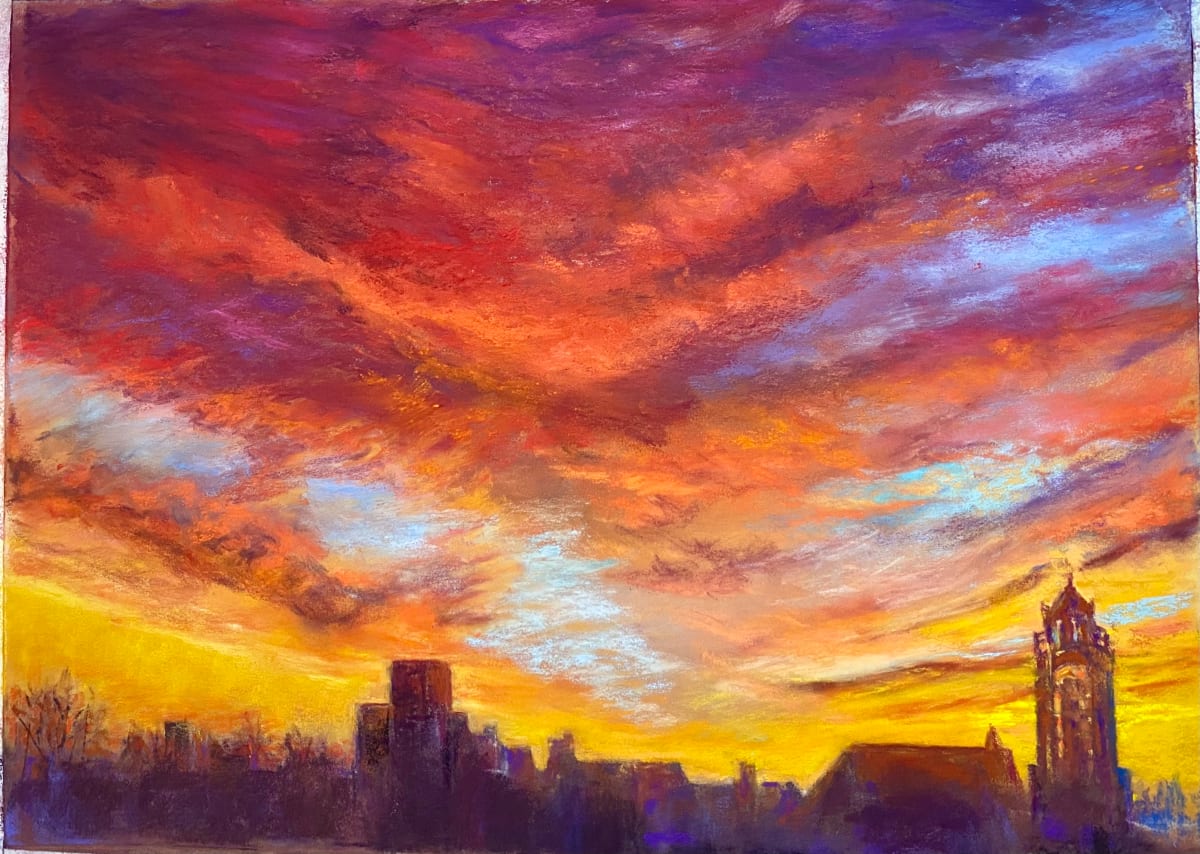 City Sunrise by Rosemary Pergolizzi  Image: Intense colors are reflected the clouds during a winter sunrise above Rochester, NY