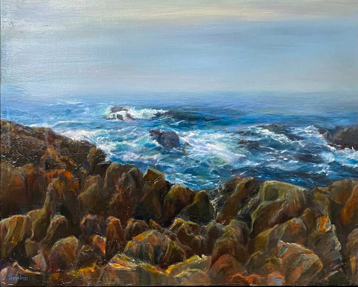 Rising Water by Rosemary Pergolizzi  Image: High tide along the Maine coast at Kennebunkport.