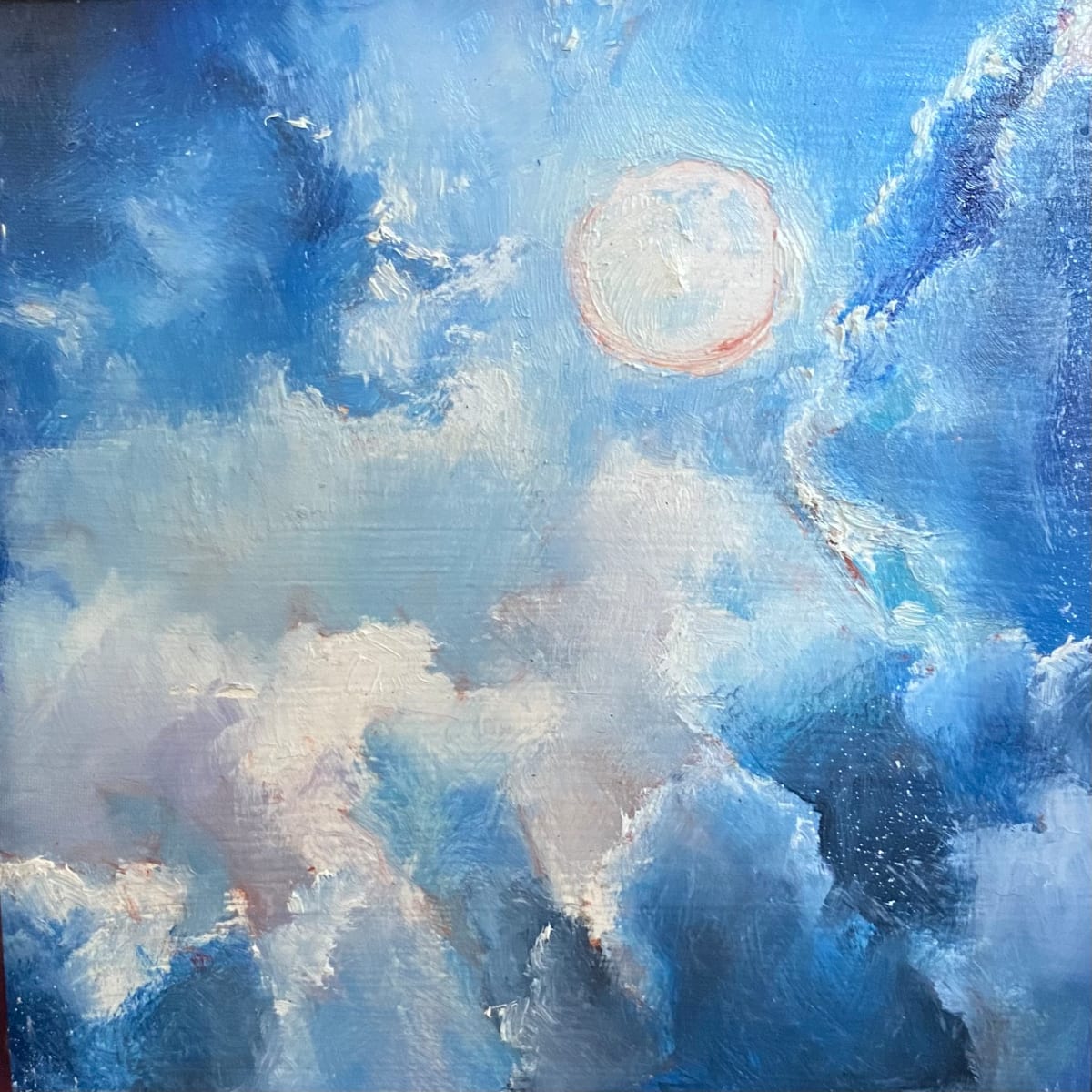 Moonrise by Rosemary Pergolizzi  Image: A study of clouds affected by the rising moon.