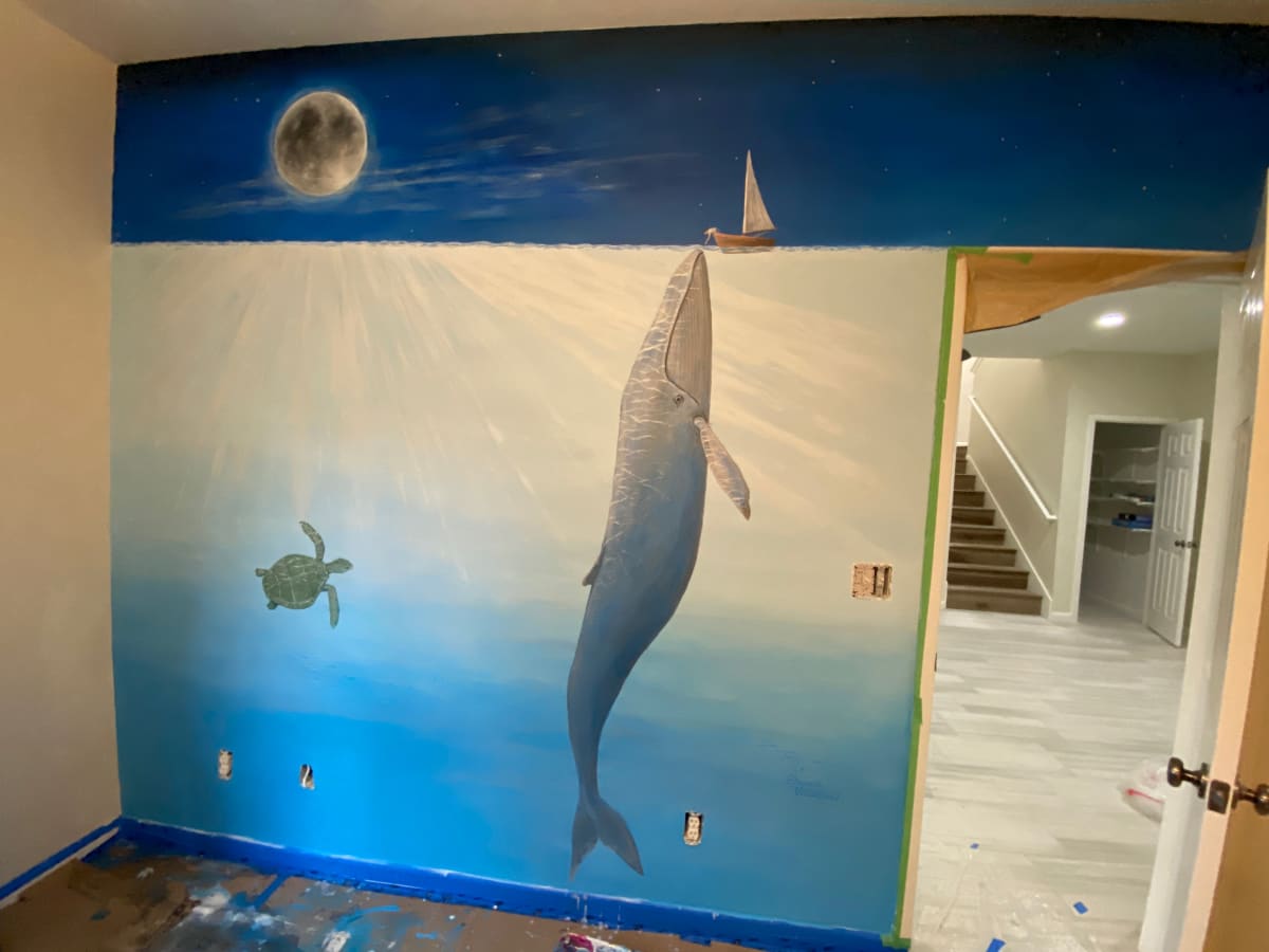 Childs Room Sea and Sky Mural 