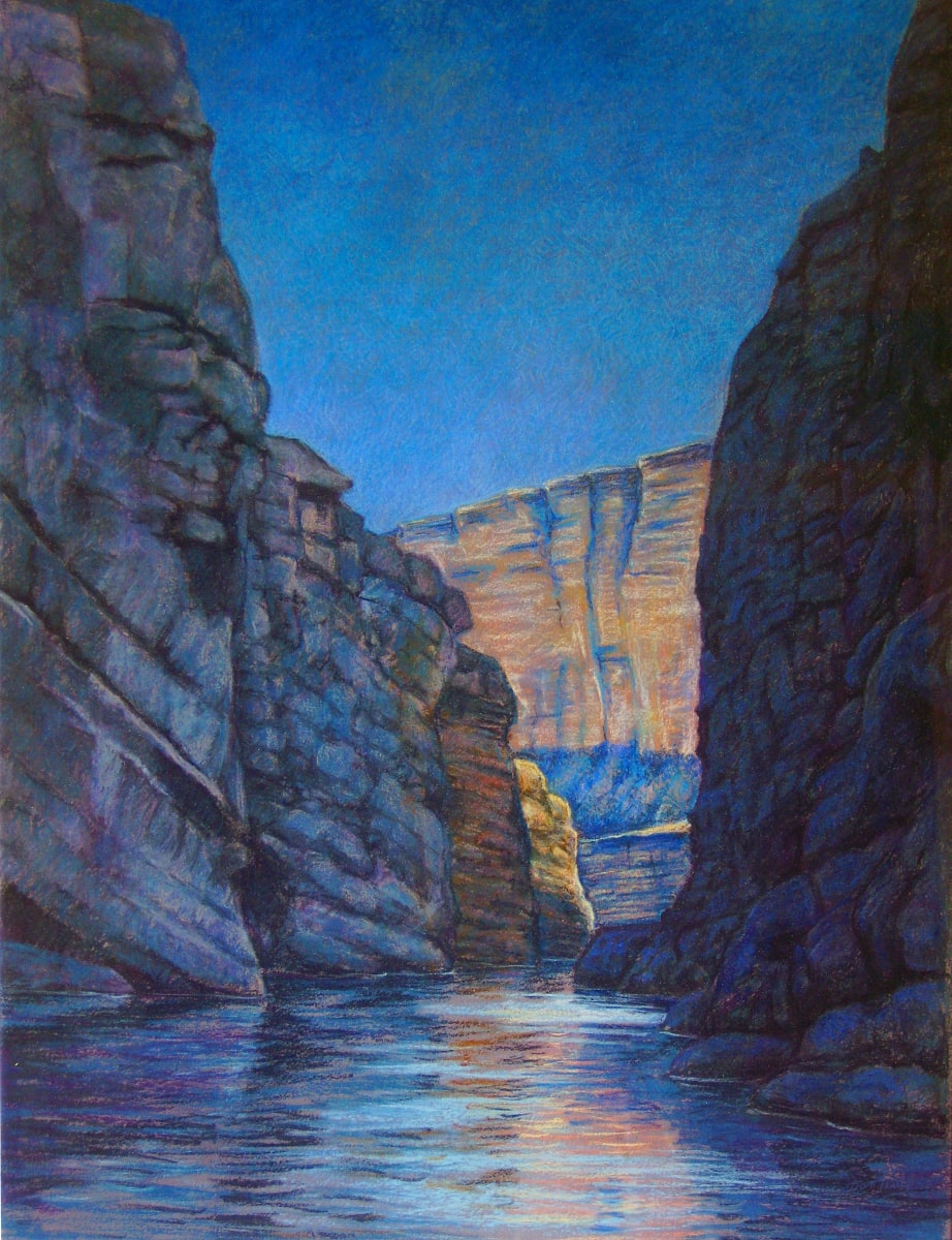 santa elena canyon by Dan Terry  Image: Original Pastel painting of the Santa Elena Canyon in Big Bend National Park, TX