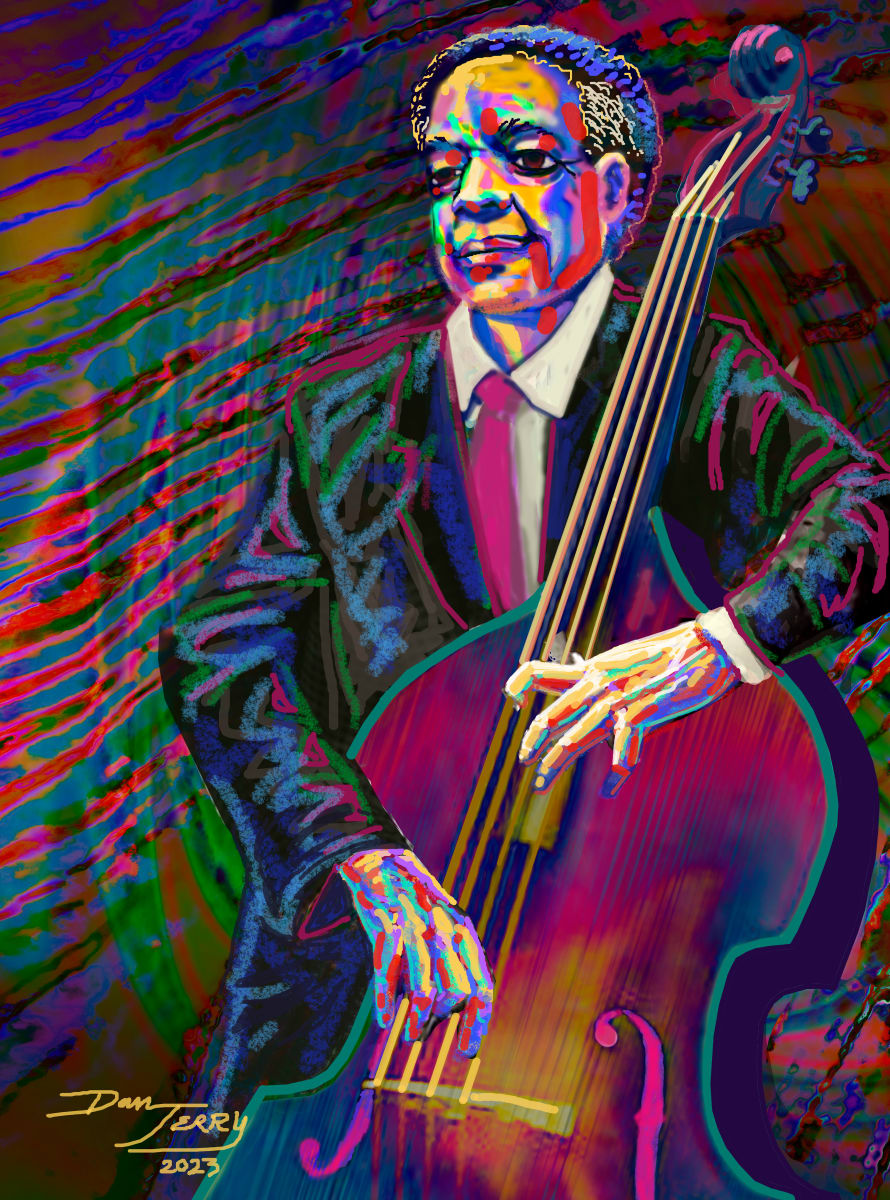 bassman-Slam Stewart-in Eminor by Dan Terry  Image: Slam Stewart, bassman in Eminor