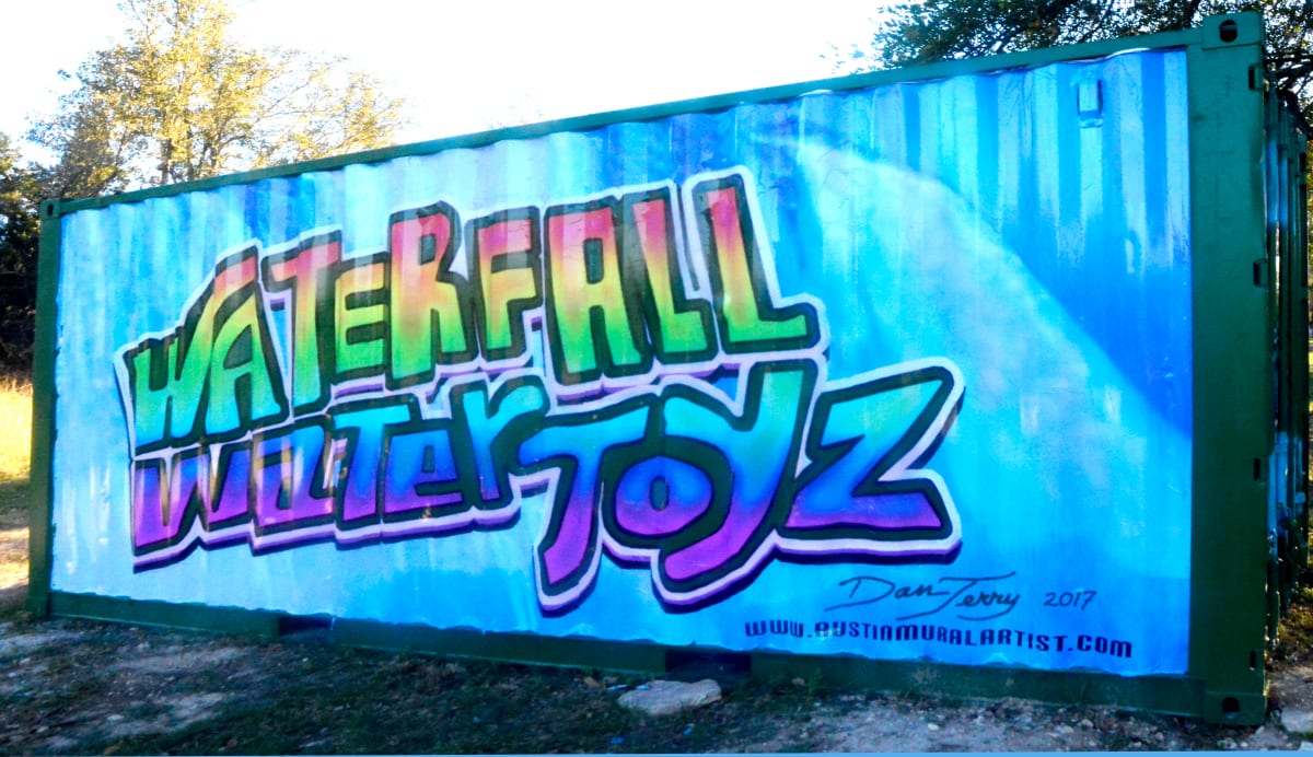 Waterfall Condo Storage Shed Mural 