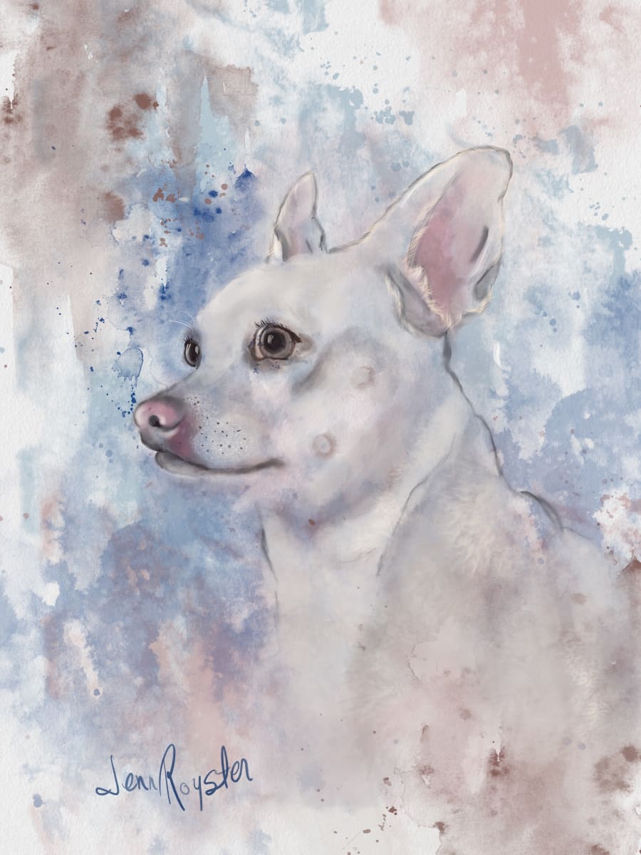 Meet Ginger  Image: Digital watercolor pet portrait "Ginger" 