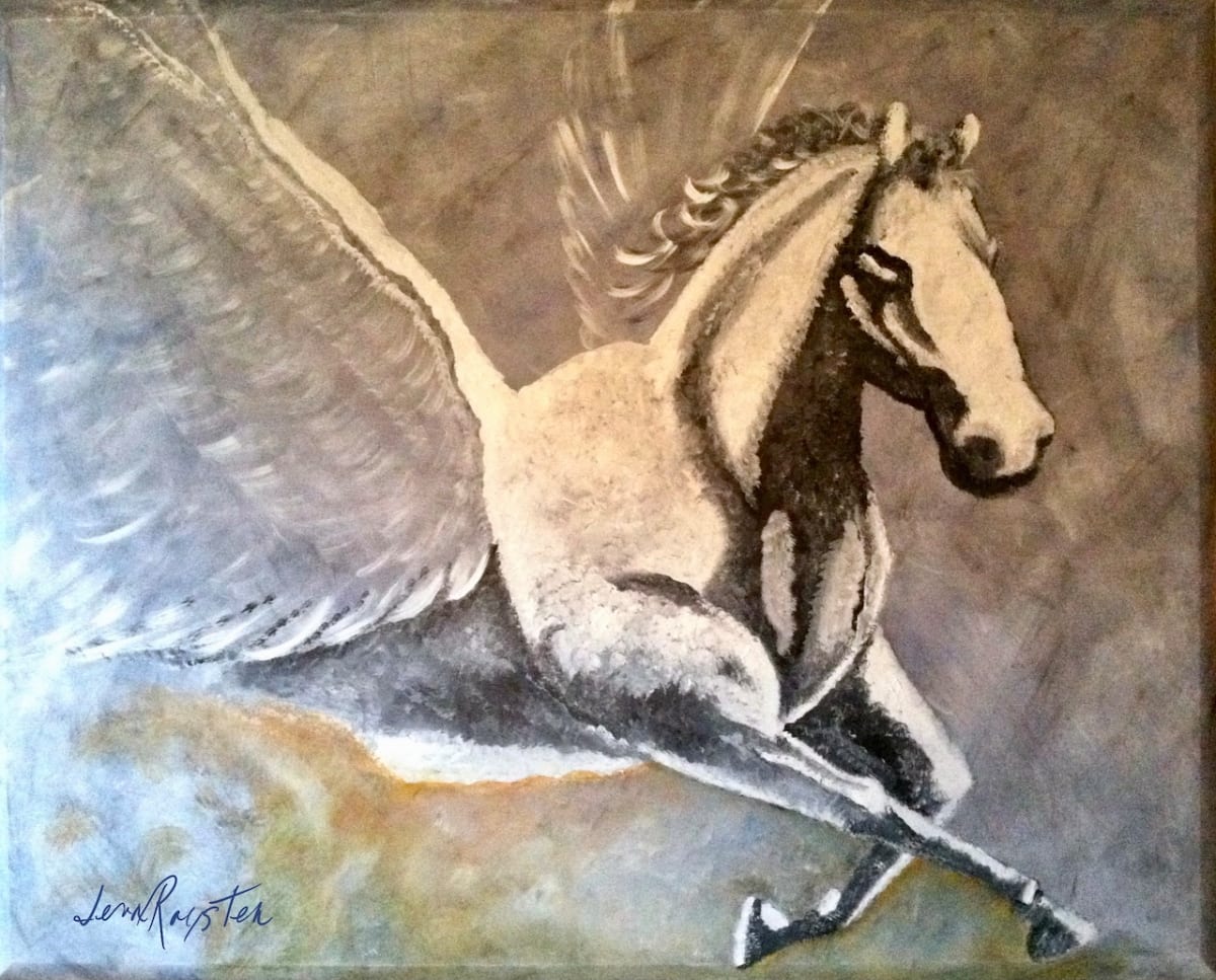 White Horse Transition to Pegasus  Image: White Horse Spirit Transitions to Pegasus 