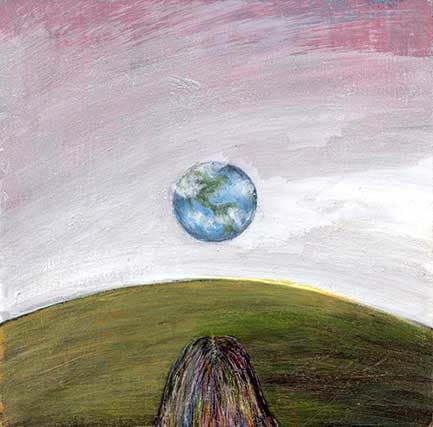 Another World Imagined  Image: Mixed media painting on panel