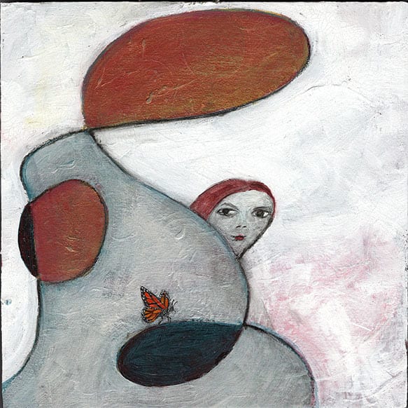 Looking for Beauty  Image: Mixed media painting on panel.