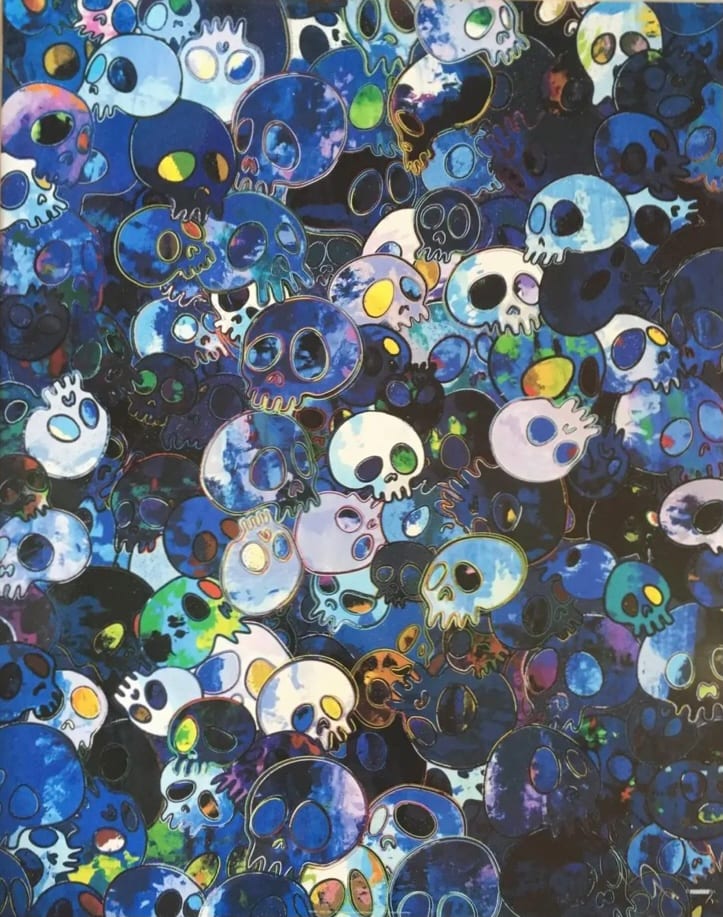 Blue Skulls by Takashi Murakami, Image 1.