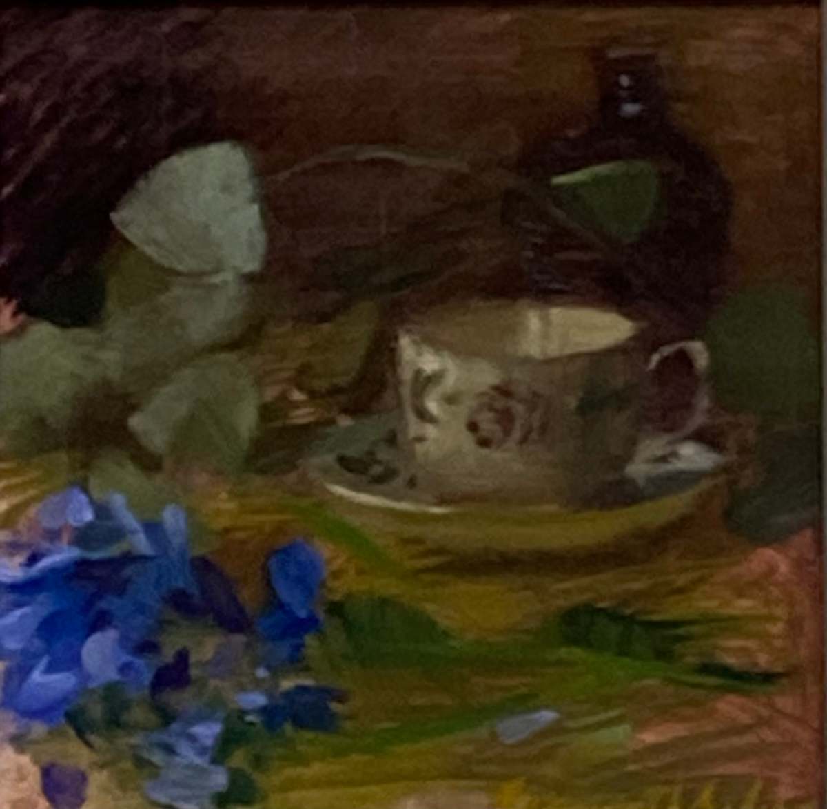 Teacup and Delphinium by Sarah Griffin Thibodeaux 