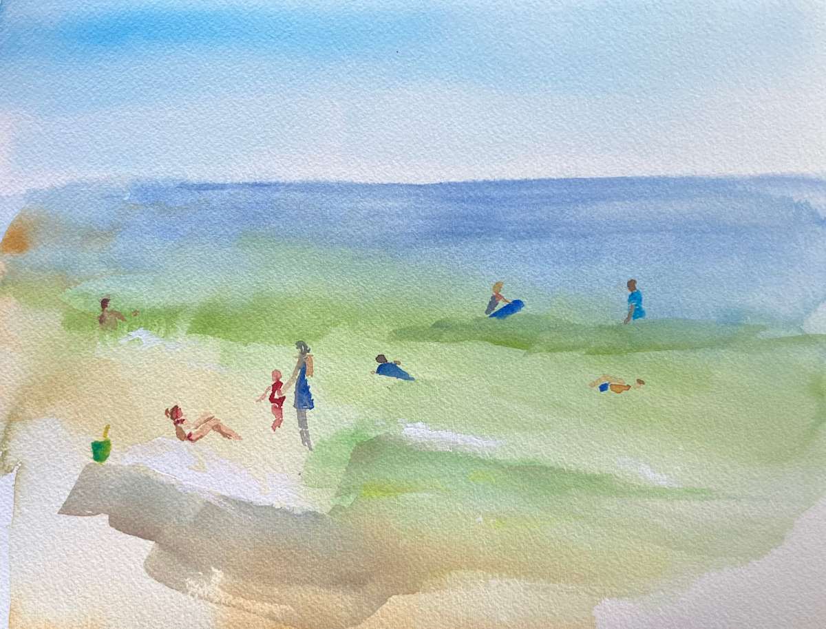 Playing at the Beach by Sarah Griffin Thibodeaux 