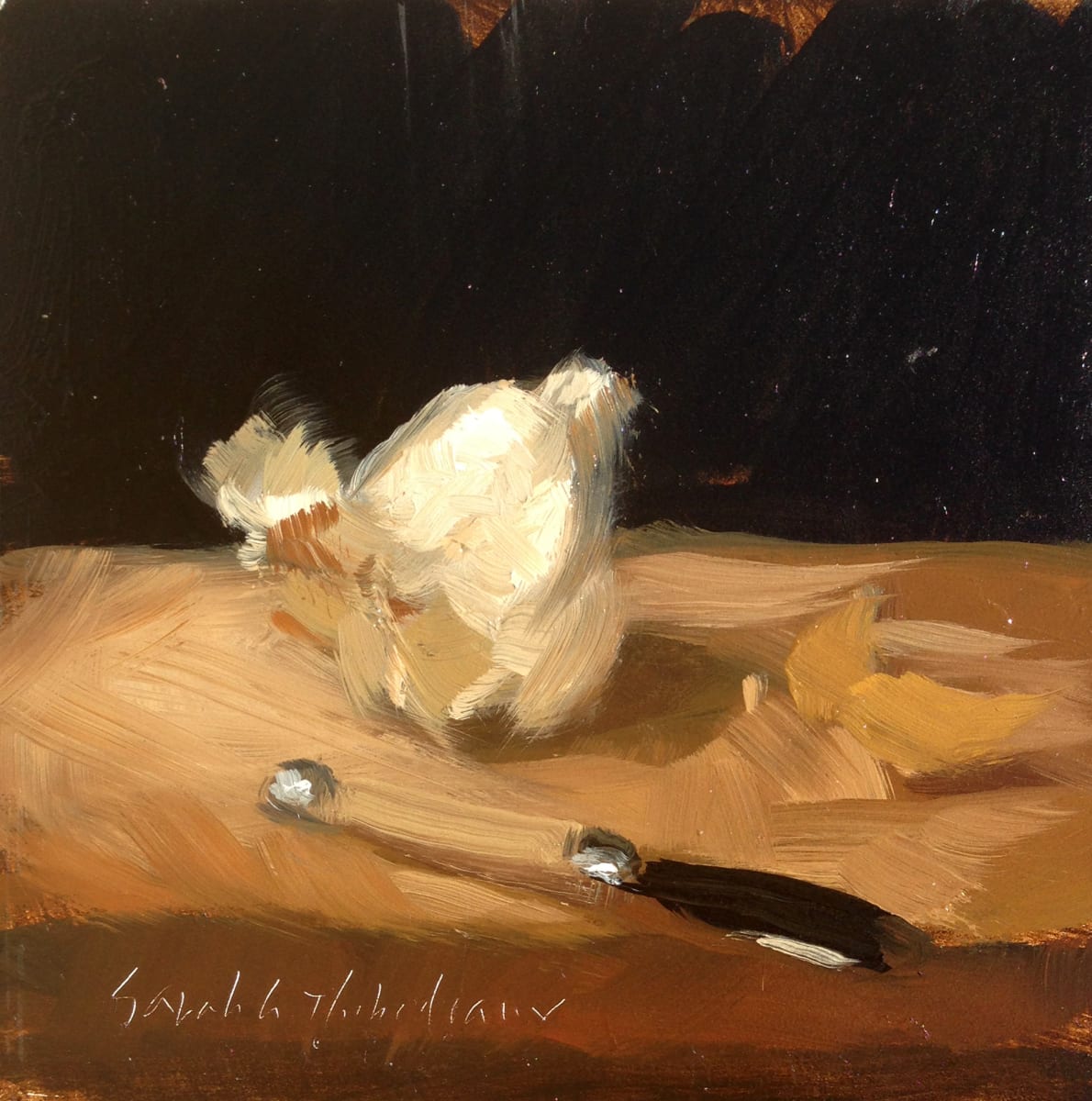 Garlic and Knife by Sarah Griffin Thibodeaux, Image 1.