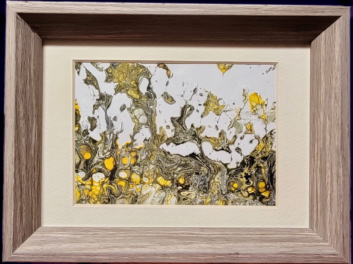 Fireflies by Studio Relics by Linda joy Weinstein  Image: Fireflies - acrylic and ink on acetate - Framed