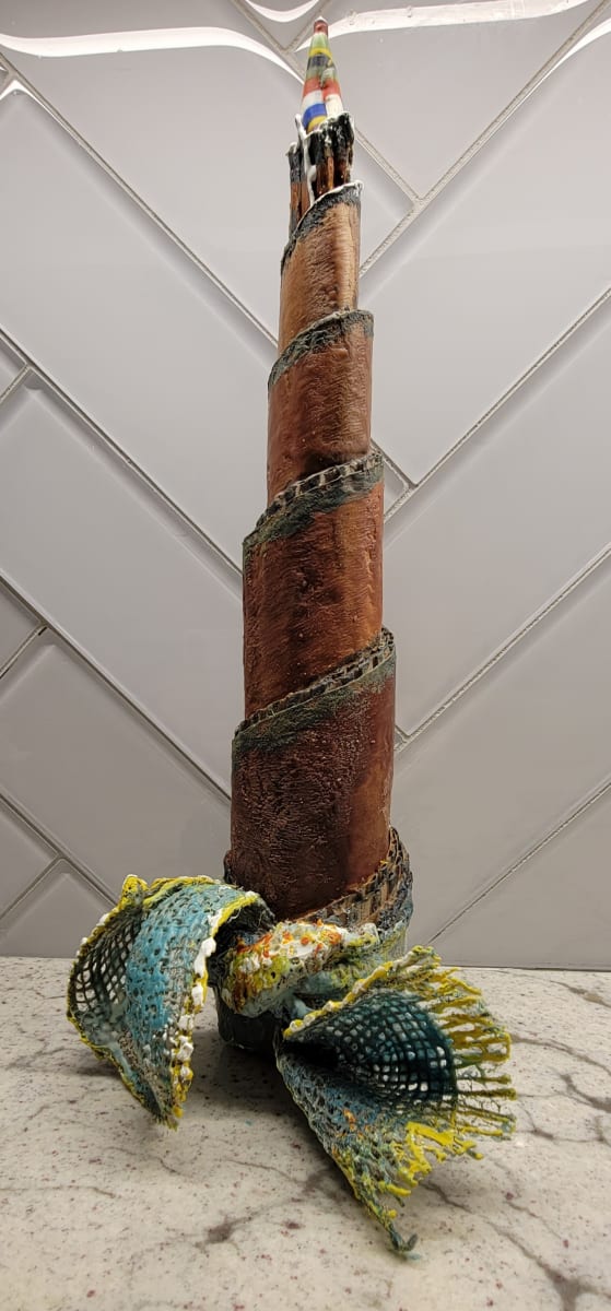 Prayer Scroll Ziggurat 1 by Linda joy Weinstein 