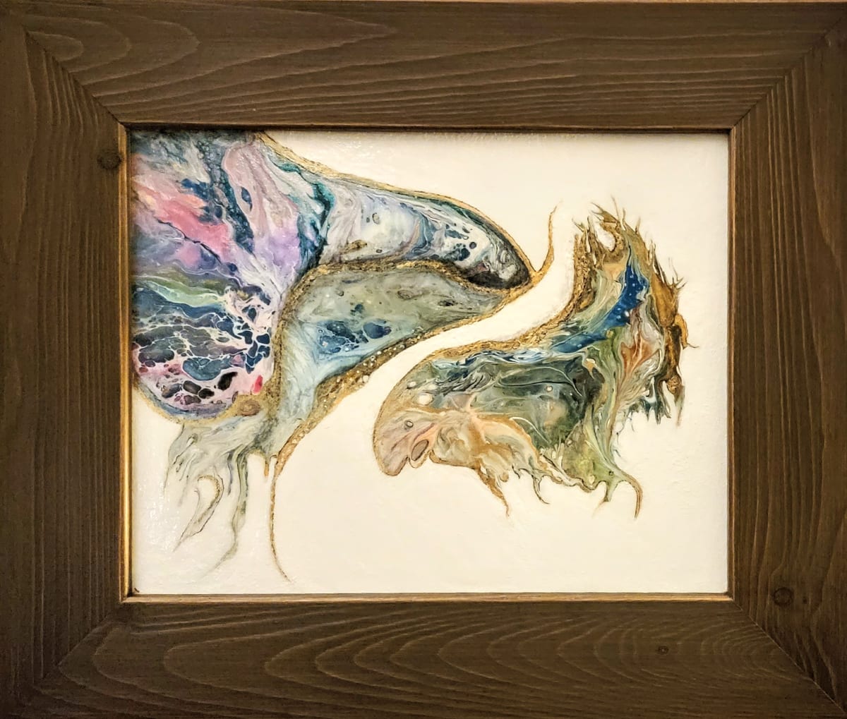 The Laws of Attraction by Studio Relics by Linda joy Weinstein  Image: The Laws of AttractionAcrylic alcohol ink and mica on canvas