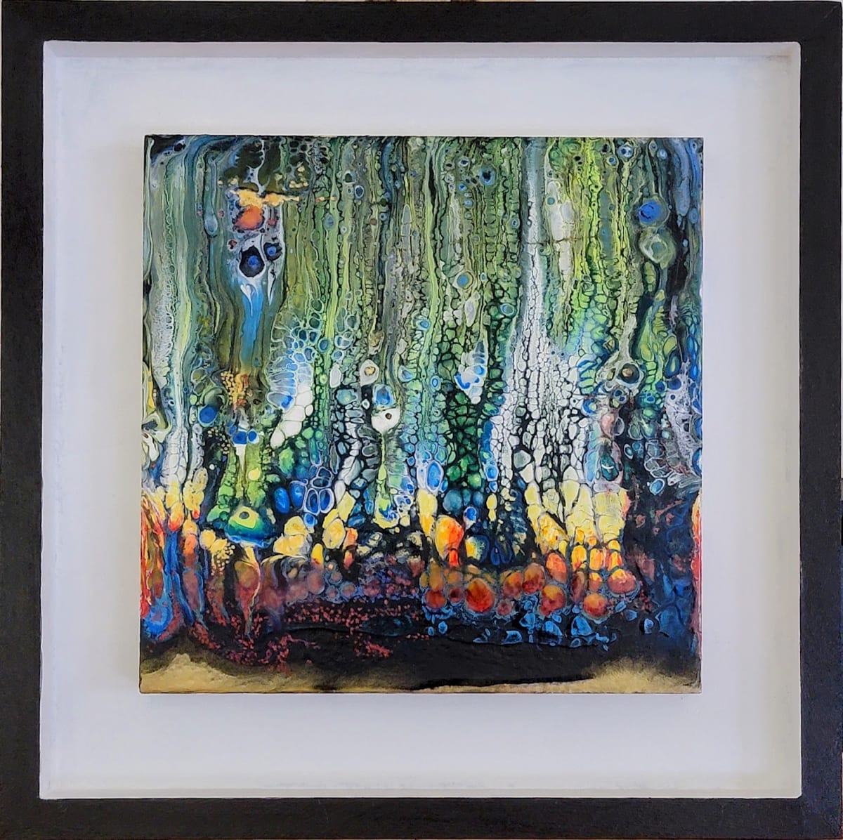 A Prayer For Bucha by Studio Relics by Linda joy Weinstein  Image: Prayer for Bucha 
Acrylic, enamel and alcohol ink on a cradled birch support