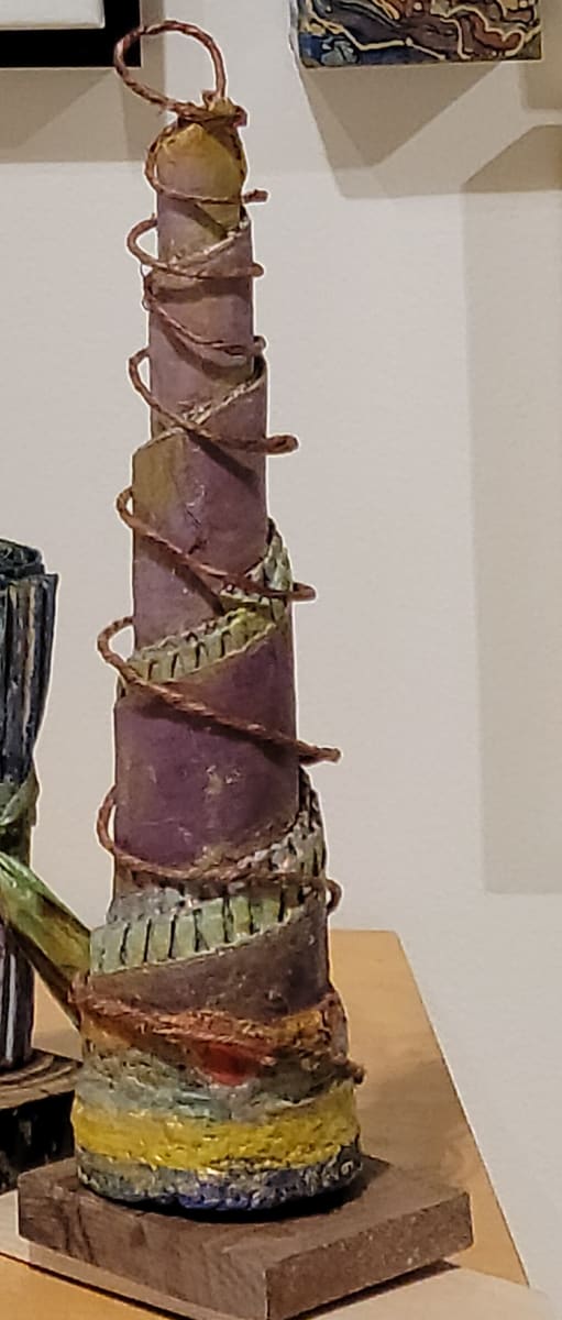 Prayer Scroll Ziggurat #4 by Linda joy Weinstein 