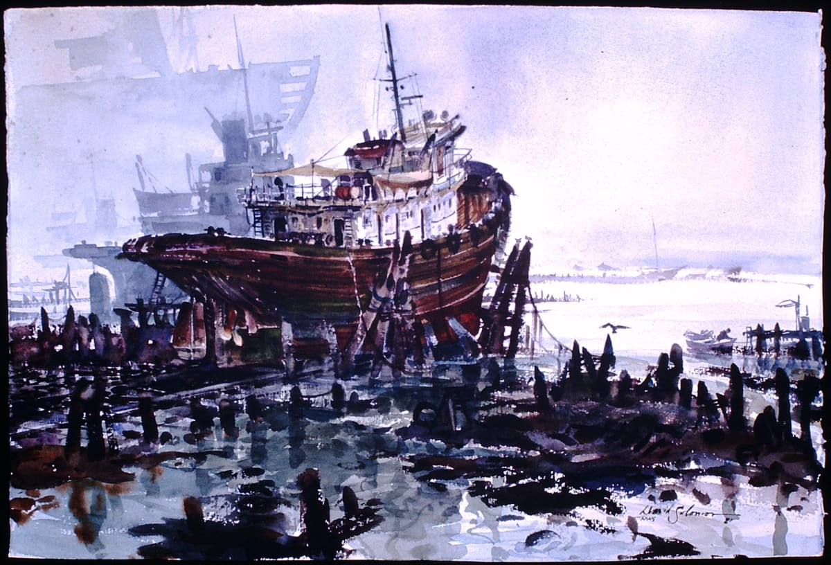 Untitled: Tugboat in Dry Dock 