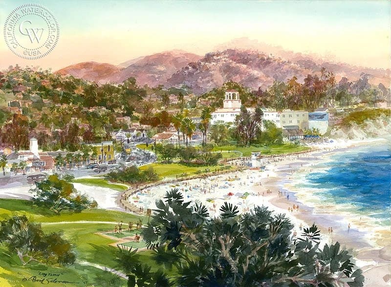 Lag Town (Watercolor of Main Beach Park) 