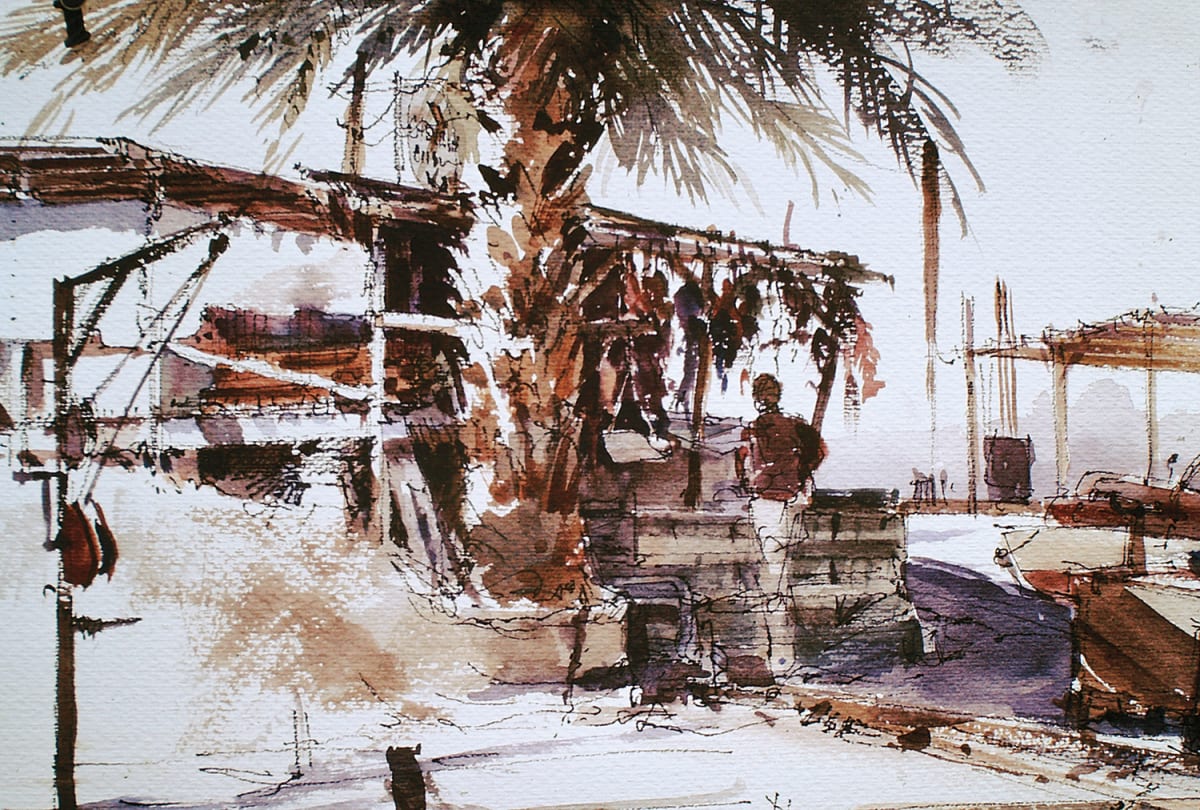 Untitled Sketch: Baja Fish Market 