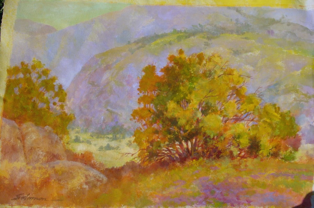 Untitled: Hills of Orange County in Purple by David Solomon 