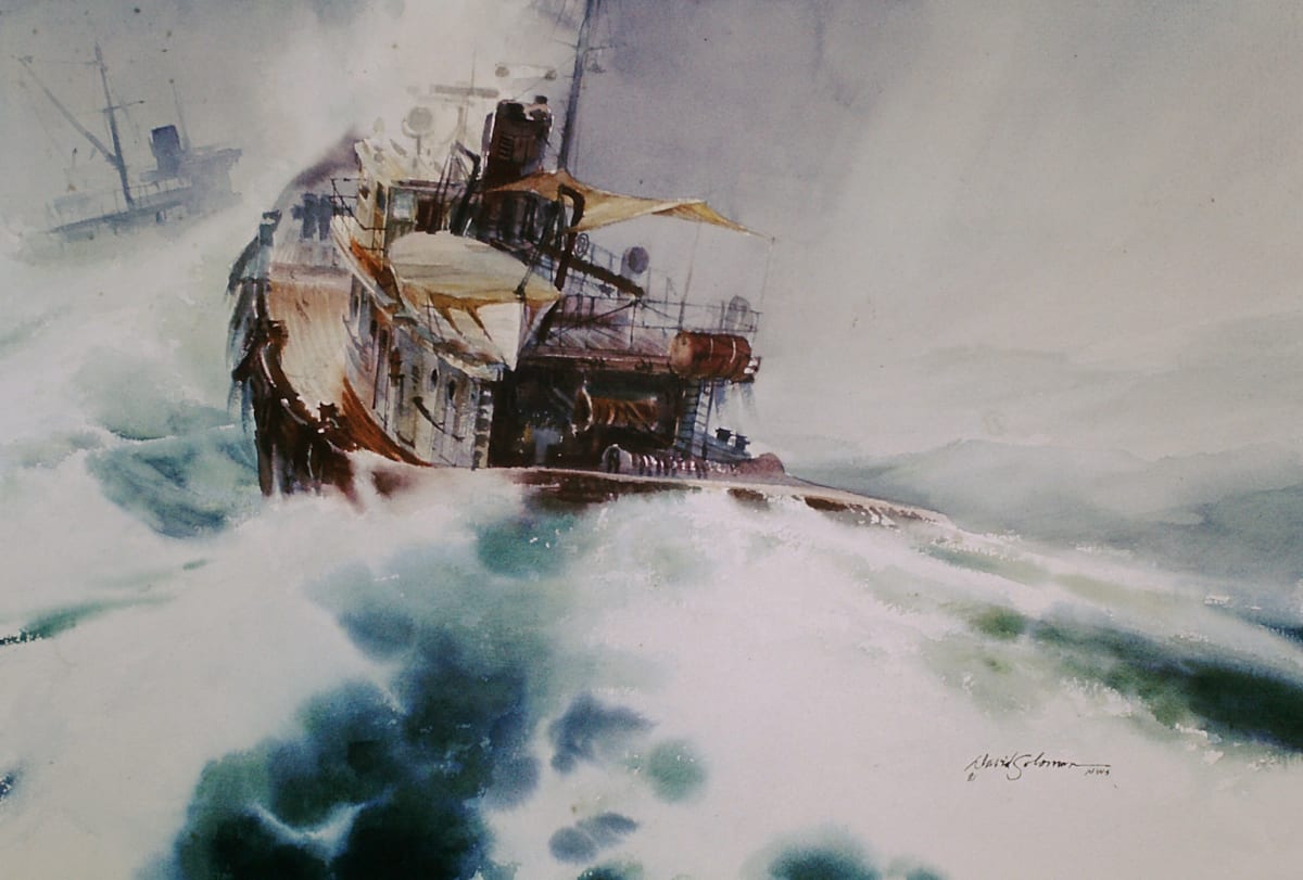 Untitled: Two Ships in Storm 