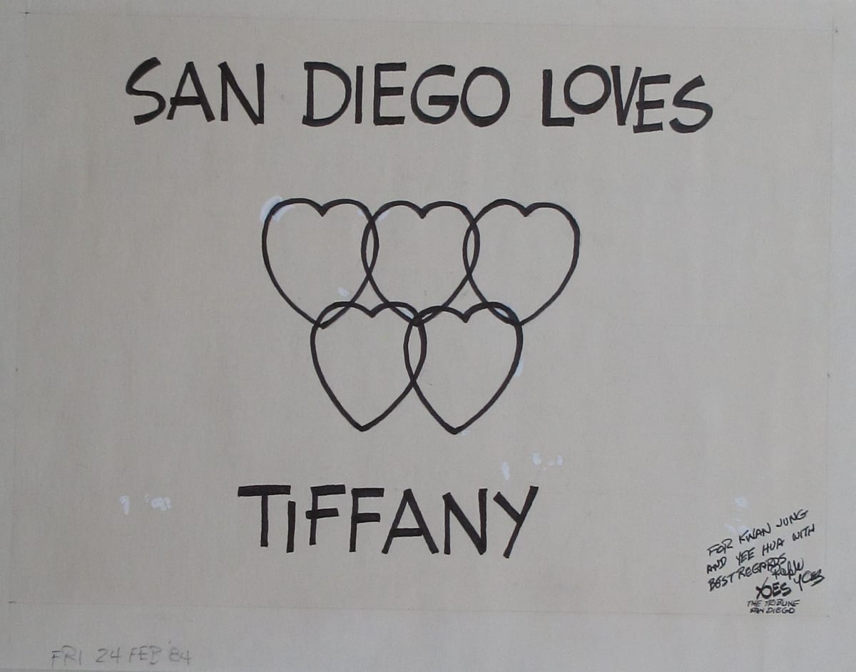 San Diego Loves Tiffany by Ralph Yoes, Image 1.