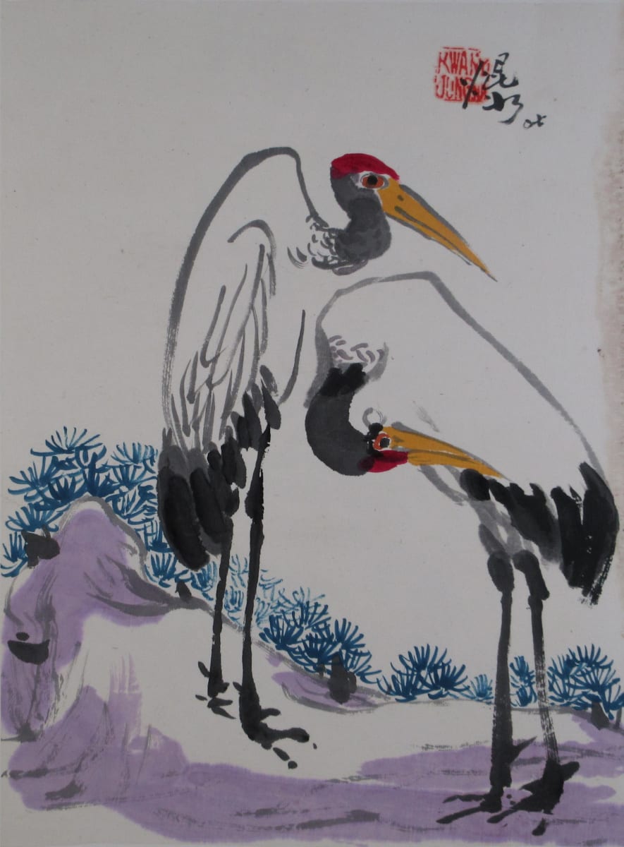 Two Cranes by Kwan Y. Jung 